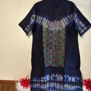 Dashiki tie dye Batik Dress
